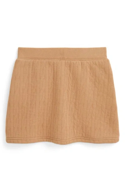 Polo Ralph Lauren Girls 7-16 Quilted Cable-motif Skirt In Brown