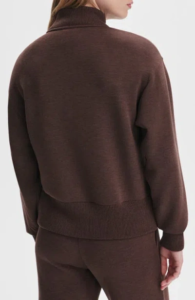 Varley Sally Half Zip Sweatshirt Coffee Bean Marl In Brown