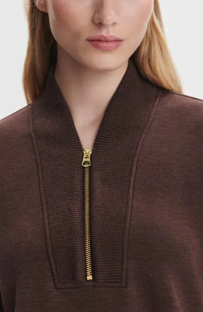 Varley Sally Half Zip Sweatshirt Coffee Bean Marl In Brown