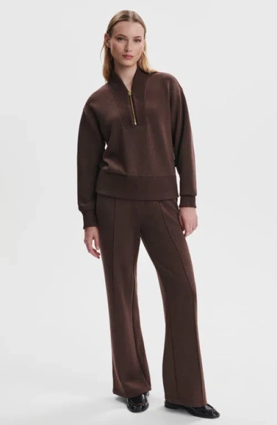Varley Sally Half Zip Sweatshirt Coffee Bean Marl In Brown