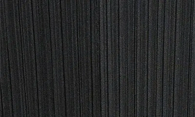 Issey Miyake Pleated Button Polo Top In Black