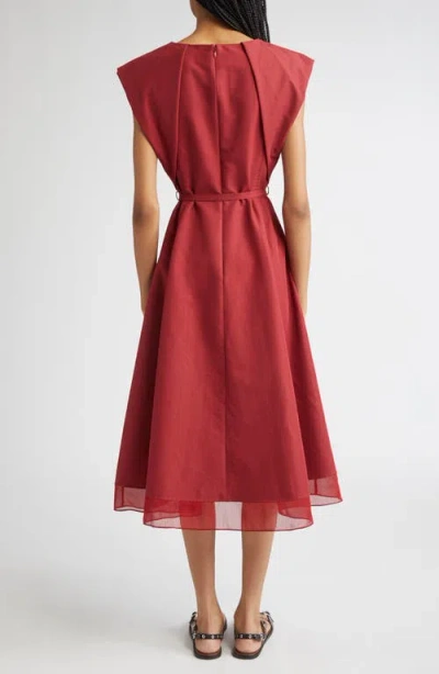 3.1 Phillip Lim Draped Bow Dress With Belt In Brown