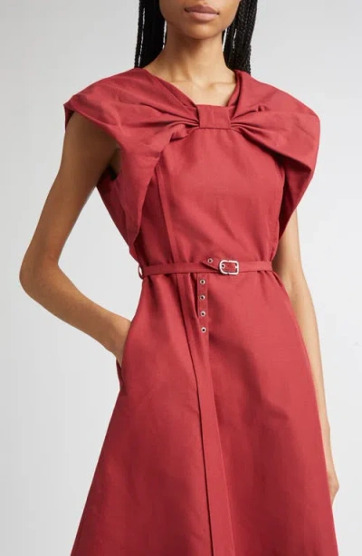 3.1 Phillip Lim Draped Bow Dress With Belt In Brown