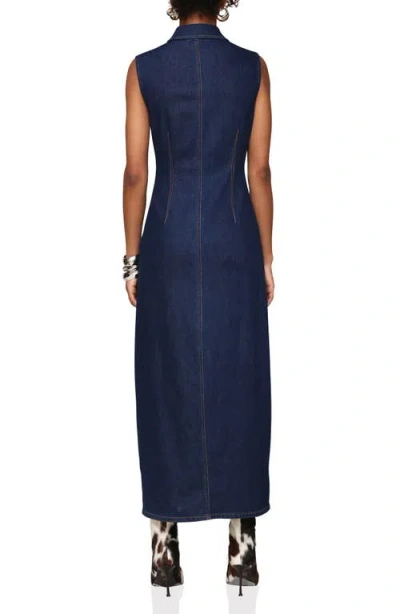 Avec Les Filles Women's Sleeveless Long Shirtdress In Blue