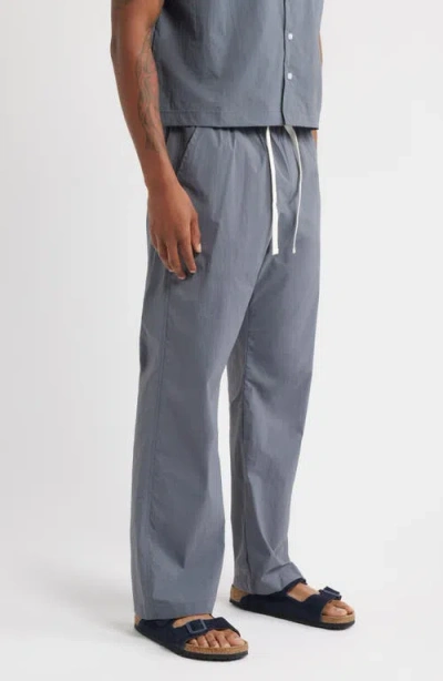 Rizort Kore Drawstring Nylon Pants In Blue