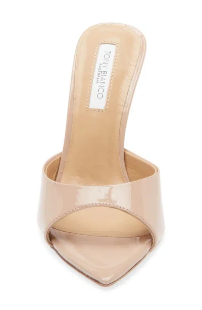 Tony Bianco Malibu Pointed Toe Slide Sandal In Neutral