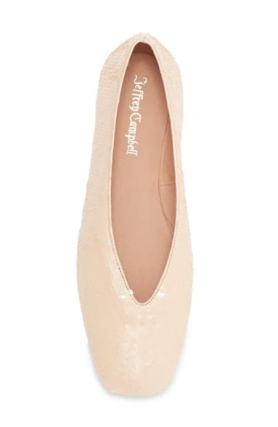 Jeffrey Campbell Fathom Sequin Square Toe Flat In Pink