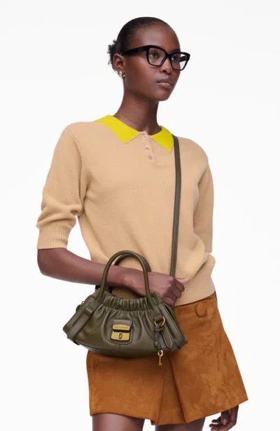 Marc Jacobs Womens Beech Cristina Logo-plaque Leather Satchel Bag In Brown