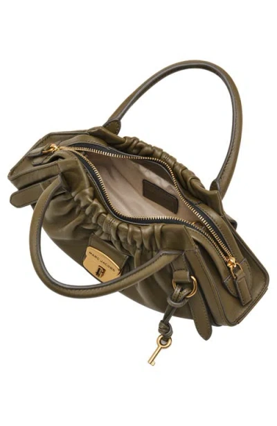 Marc Jacobs Womens Beech Cristina Logo-plaque Leather Satchel Bag In Brown