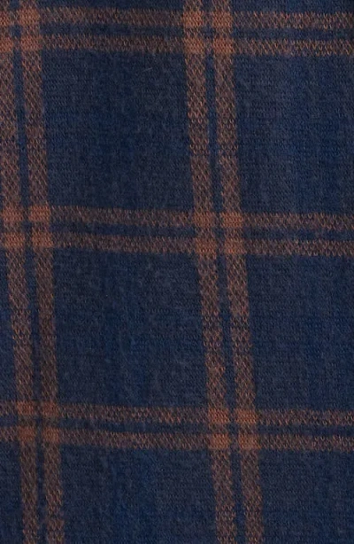 Johnnie-o Judah Check Button-up Flannel Overshirt In Blue