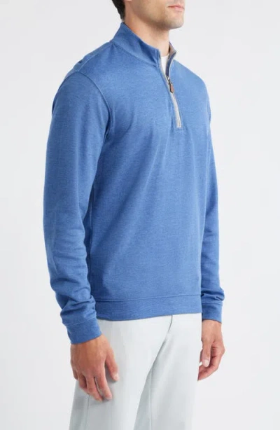 Johnnie-o Sully Quarter Zip Pullover In Blue
