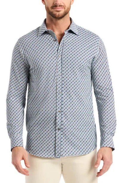 Robert Graham Cooper Geo Stretch Cotton Button-up Shirt In Multi