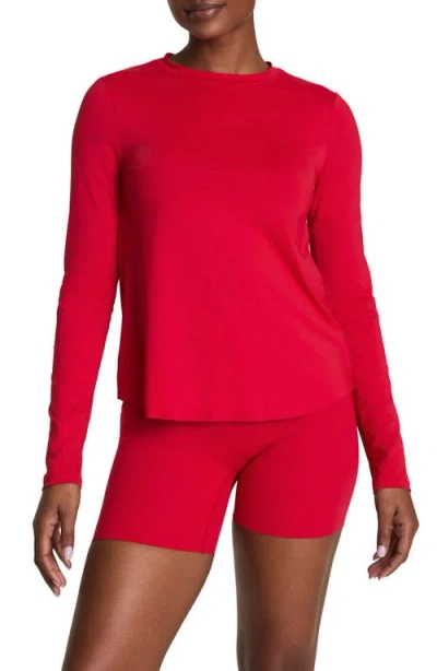 Spanx ® Get Moving Long Sleeve Top In Red