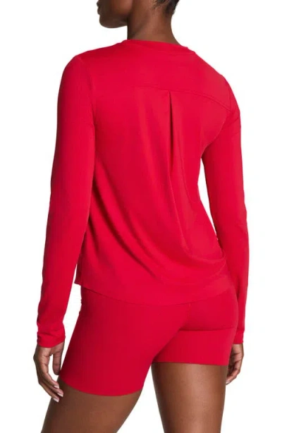 Spanx ® Get Moving Long Sleeve Top In Red
