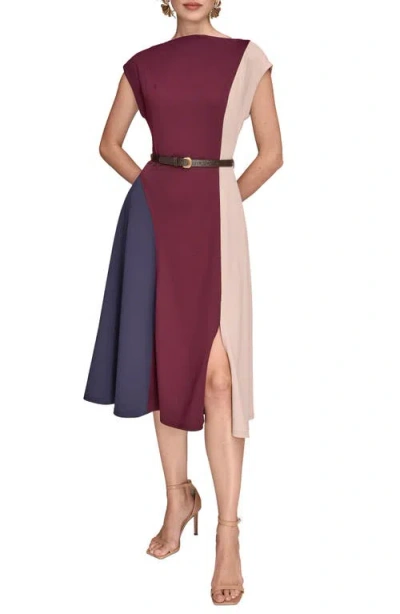 Donna Karan New York Colorblock Sleeveless Midi Dress In Multi