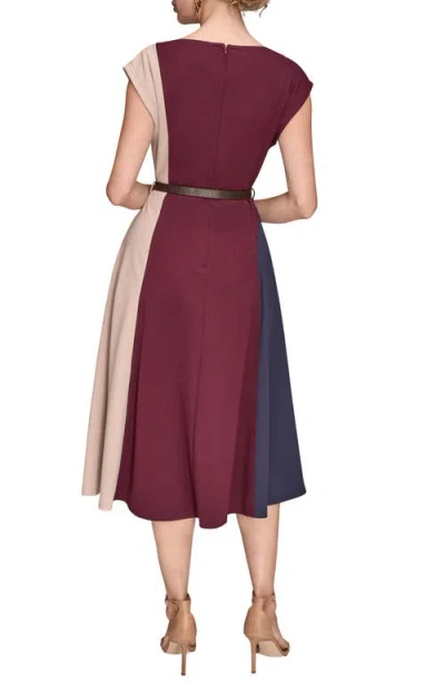 Donna Karan New York Colorblock Sleeveless Midi Dress In Multi