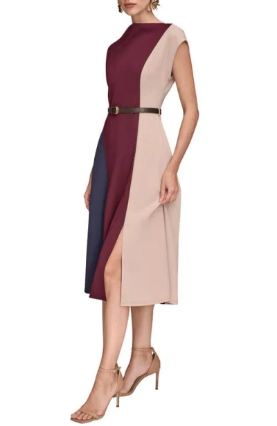 Donna Karan New York Colorblock Sleeveless Midi Dress In Multi