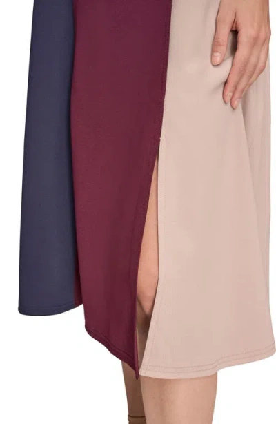 Donna Karan New York Colorblock Sleeveless Midi Dress In Multi