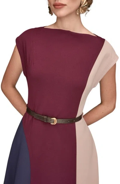 Donna Karan New York Colorblock Sleeveless Midi Dress In Multi