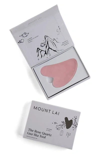 Mount Lai The Rose Quartz Gua Sha Tool In Pink