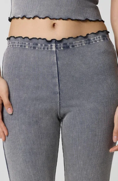 Florence By Mills Core Washed Rib Stretch Cotton Pants In Gray