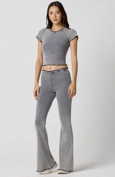 Florence By Mills Core Washed Rib Stretch Cotton Pants In Gray
