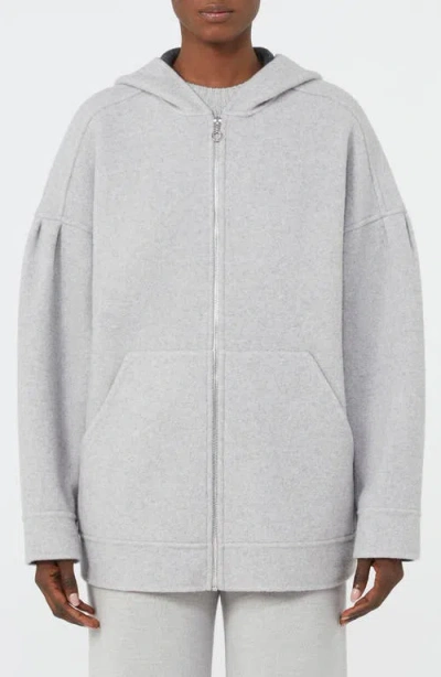 Mm By Max Mara Sottile Zip Hoodie In Gray