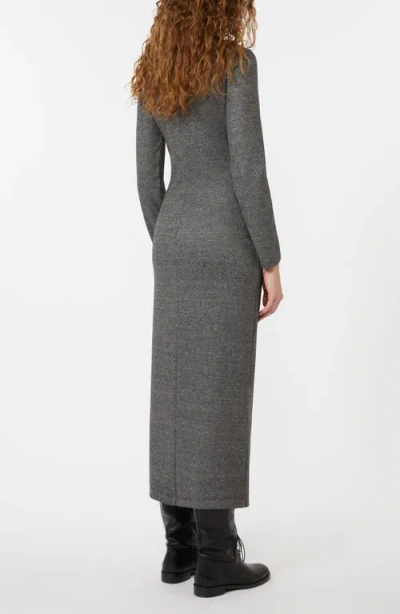 Weekend Max Mara Decano Ruched Side-slit Jersey Midi Dress In Gray