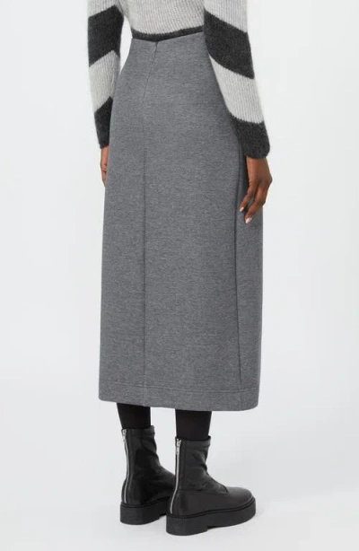 Mm By Max Mara Netto Pleated Jersey Midi Skirt In Gray