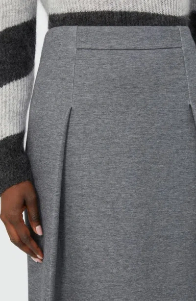 Mm By Max Mara Netto Pleated Jersey Midi Skirt In Gray