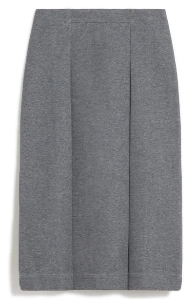 Mm By Max Mara Netto Pleated Jersey Midi Skirt In Gray