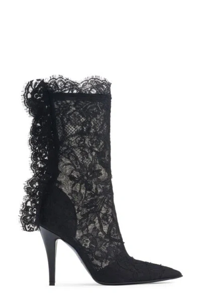 Alexander Mcqueen Mcqueen Pointed Toe Lace Boot In Multi