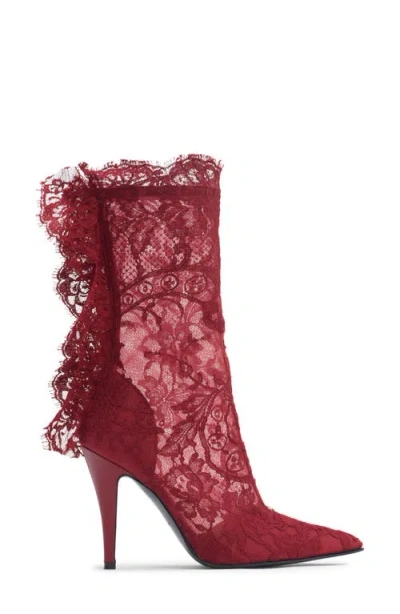 Alexander Mcqueen Mcqueen Pointed Toe Lace Boot In Multi