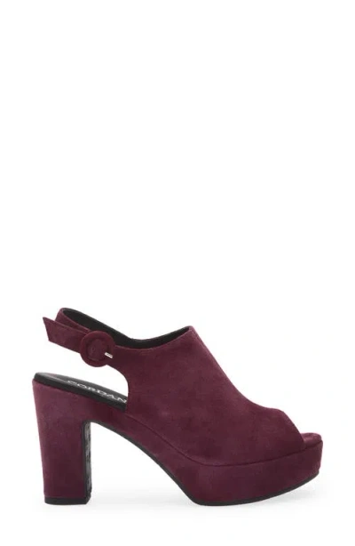 Cordani Tess Slingback Platform Sandal In Burgundy