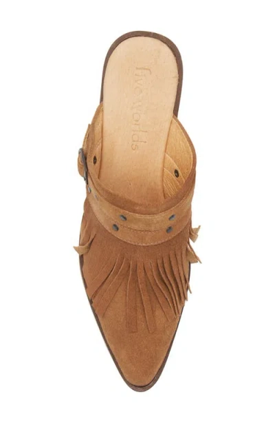 Cordani Pointed Toe Platform Mule In Brown