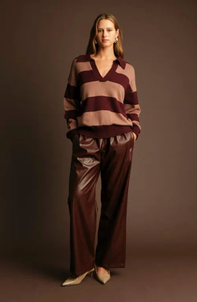 Deluc Nick Polo Stripe Sweater In Multi