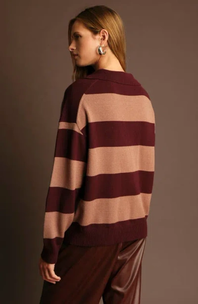 Deluc Nick Polo Stripe Sweater In Multi