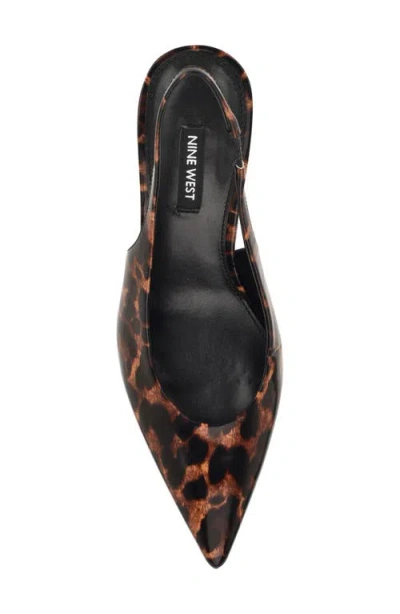Nine West Palomma Slingback Pointed Toe Pump In Brown