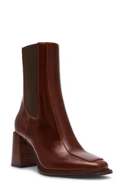 Steve Madden Women's Downtown Block-heel Chelsea Booties In Brown