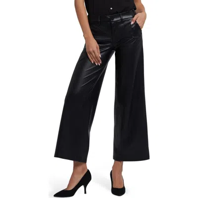 Nydj Faux Leather Wide Leg Ankle Pants In Black
