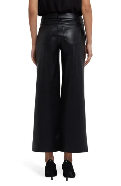 Nydj Faux Leather Wide Leg Ankle Pants In Black