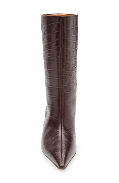 Rag & Bone Mott Croc-embossed Leather Boots In Brown
