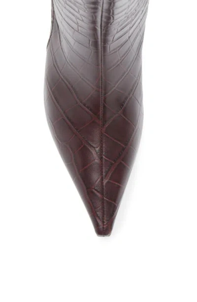 Rag & Bone Mott Croc-embossed Leather Boots In Brown