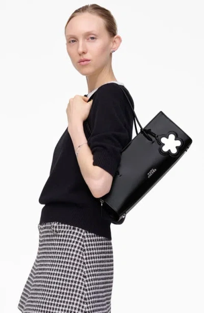Marc Jacobs The Mirror Satchel Leather Shoulder Bag In Black