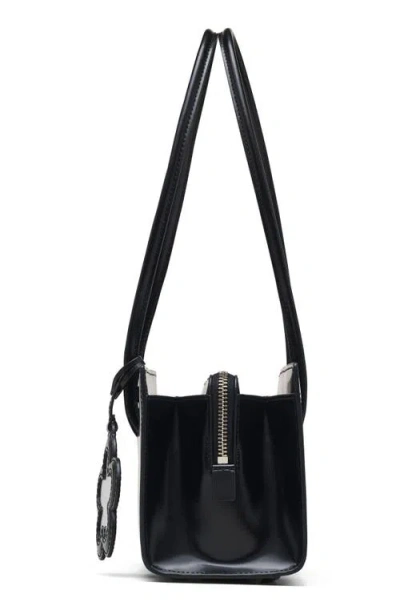 Marc Jacobs The Mirror Satchel Leather Shoulder Bag In Black