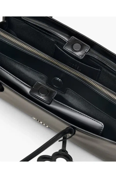 Marc Jacobs The Mirror Satchel Leather Shoulder Bag In Black