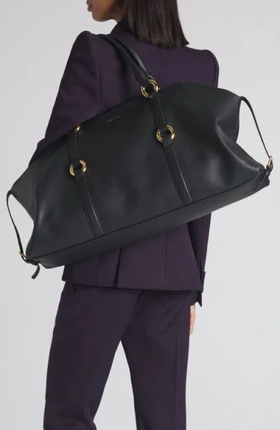 Alexander Mcqueen Borsa A Mano Farringdon Media In Pelle Nera Donna In Multi