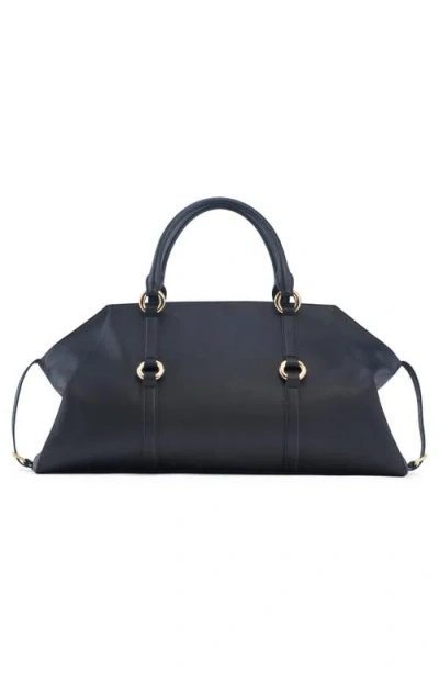 Alexander Mcqueen Borsa A Mano Farringdon Media In Pelle Nera Donna In Multi