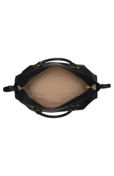 Alexander Mcqueen Borsa A Mano Farringdon Media In Pelle Nera Donna In Multi