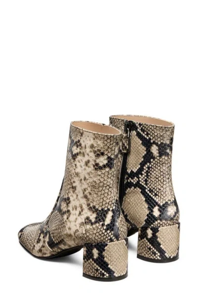 Stuart Weitzman Maeve Snakeskin Embossed Bootie In Multi